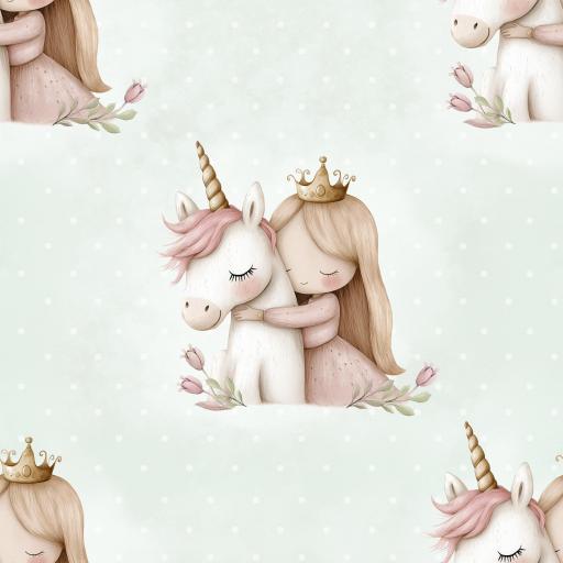 PRINCESA CON UNICORNIO   (diseño exclusivo )  