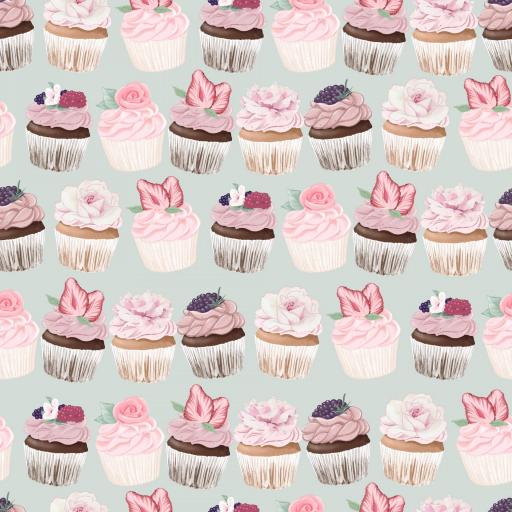 MI PASTELERÍA CUPCAKES MENTA    ( EN 10 TEJIDOS DISTINTOS )