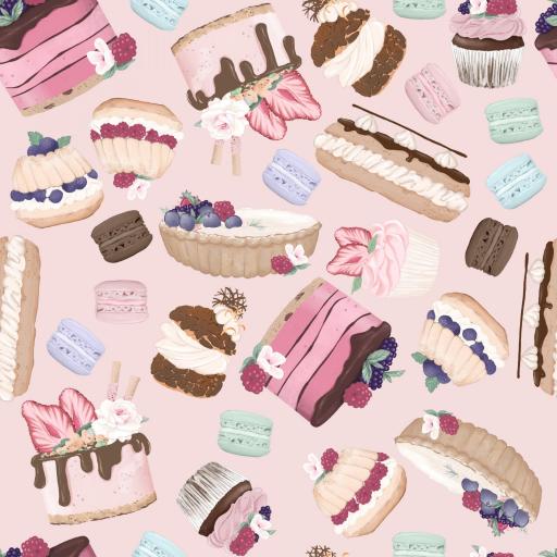 MI PASTELERÍA TARTAS ROSA  ( EN 10 TEJIDOS DISTINTOS )