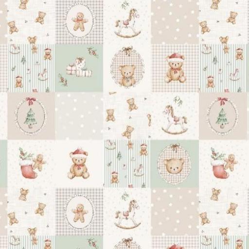 OSITO NAVIDAD QUILT 5 CM MENTA       ( EN 10 TEJIDOS DISTINTOS ) [1]