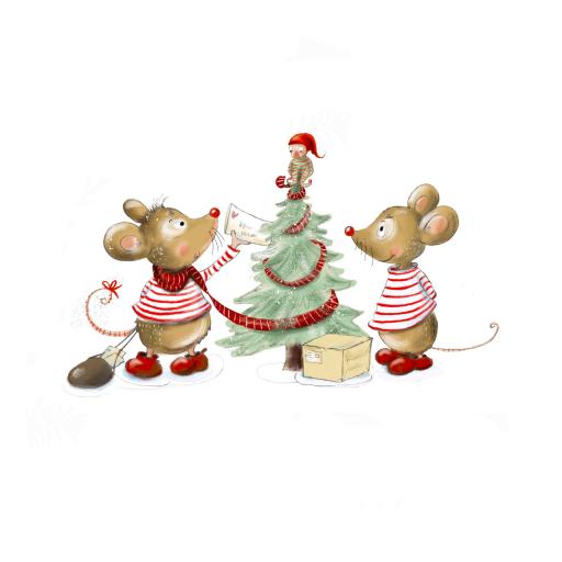 TRANSFER DTF RATONCITOS NAVIDAD     357