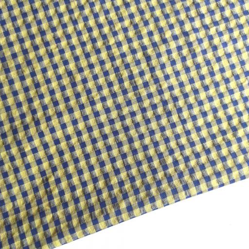 VICHY SEERSUCKER BICOLOR 06 Cm OLIVA /MARINO  [0]