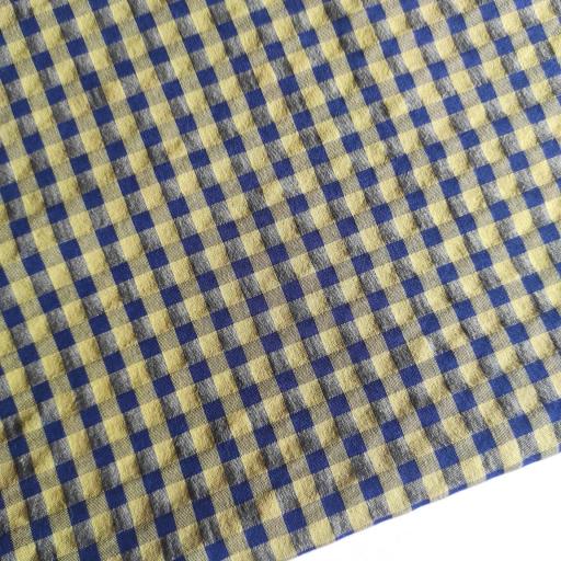 VICHY SEERSUCKER BICOLOR 06 Cm OLIVA /MARINO  [1]