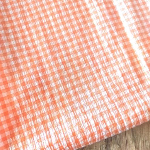 RETAL 110X40  VICHY SEERSUCKER NARANJA 4 mm  [0]