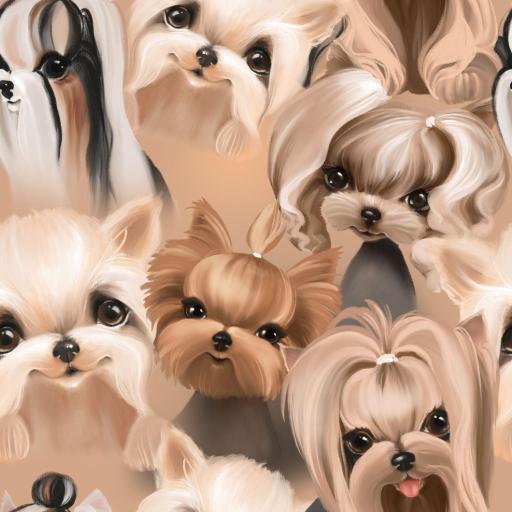 PERRITOS YORKSHIRE TERRIER  ( EN 10 TEJIDOS DISTINTOS )