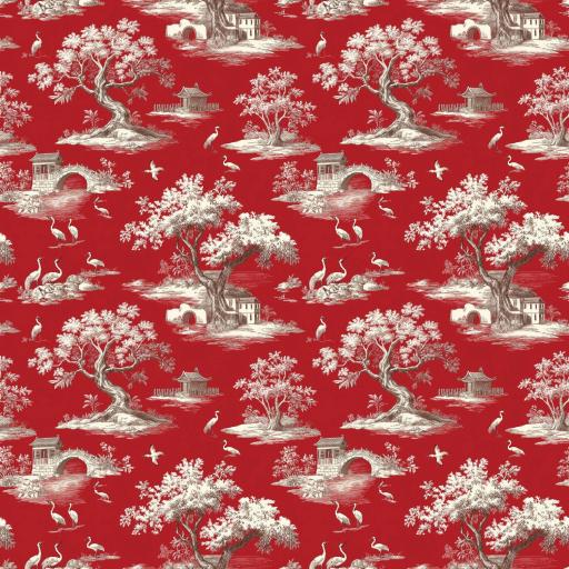 TOILE ORIENTE ROJO    ( EN 10 TEJIDOS DISTINTOS )  [1]