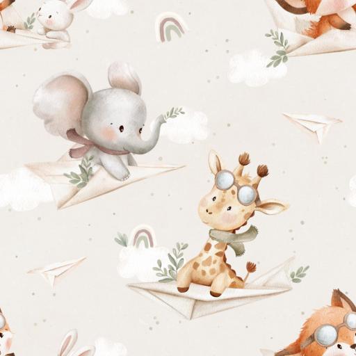 VIAJE EN AVION DE PAPEL  algodón premium 130 gr   EN STOCK  [0]