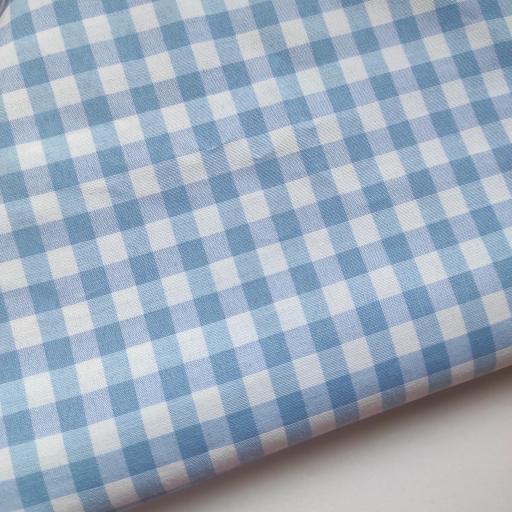 RETAL 40 CM  VICHY ESCOLAR  / CELESTE   cuadro 1 CM   [0]
