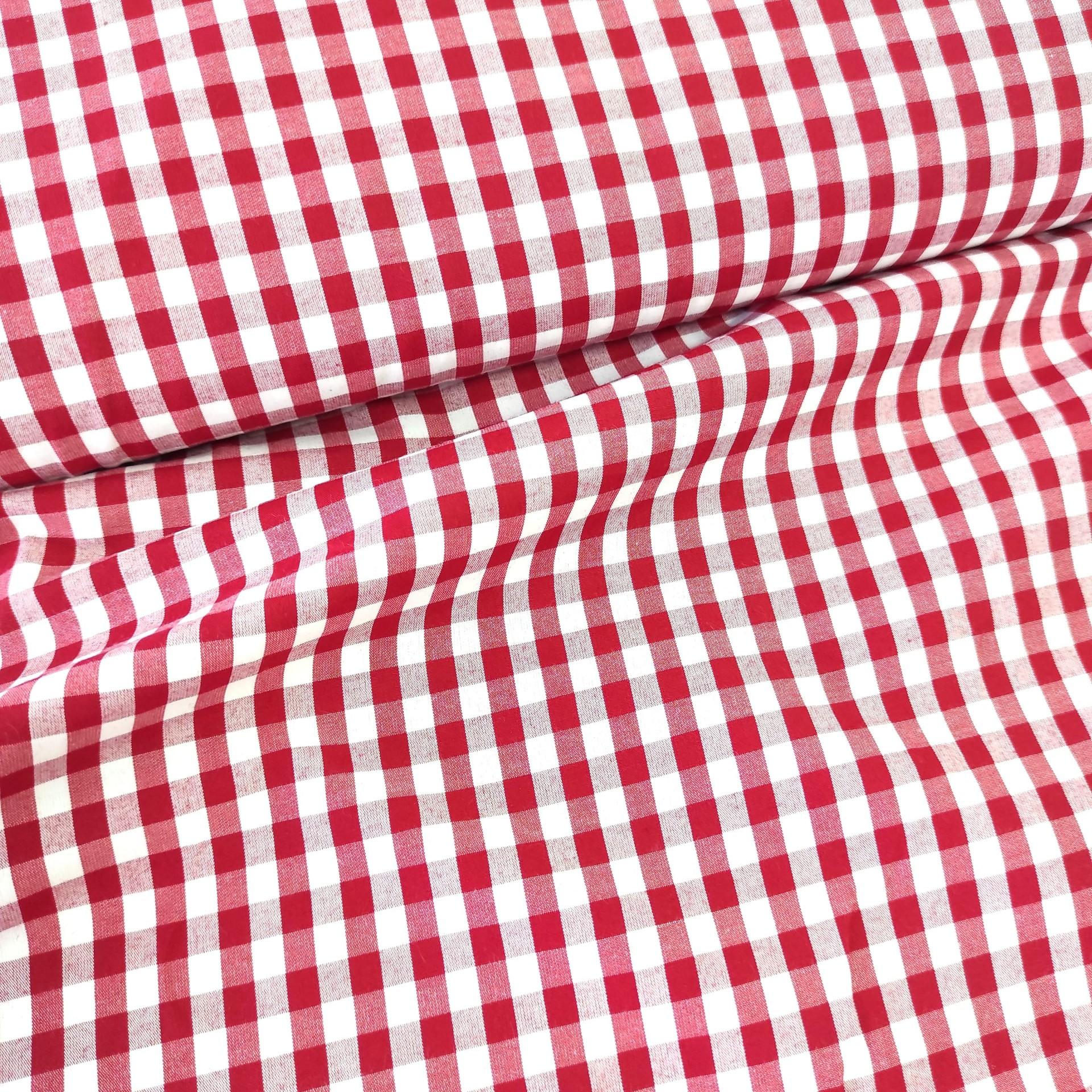 VICHY CAMISERÍA ALGODÓN ROJO 1 cm