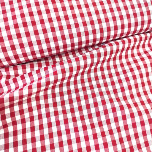 VICHY CAMISERÍA  ALGODÓN ROJO 1 cm  [0]