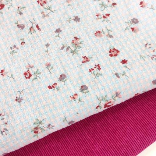 VICHY  ESTAMPADO ROSA /AZUL  cuadro 2 mm  [0]