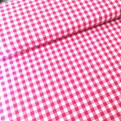 VICHY CAMISERÍA ROSA CHICLE cuadro 1 cm