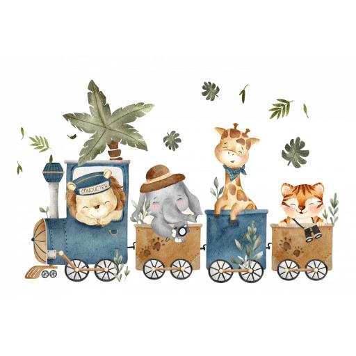 TRANSFER DTF LISTO PARA PLANCHAR AMIGOS DE SAFARI EN TREN   [0]