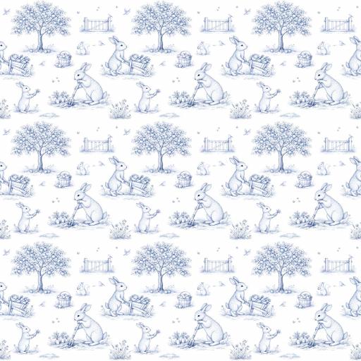 COLECCIÓN TOILE DE YOUY BOSQUE AZUL 5   ( EN 10 TEJIDOS DISTINTOS )