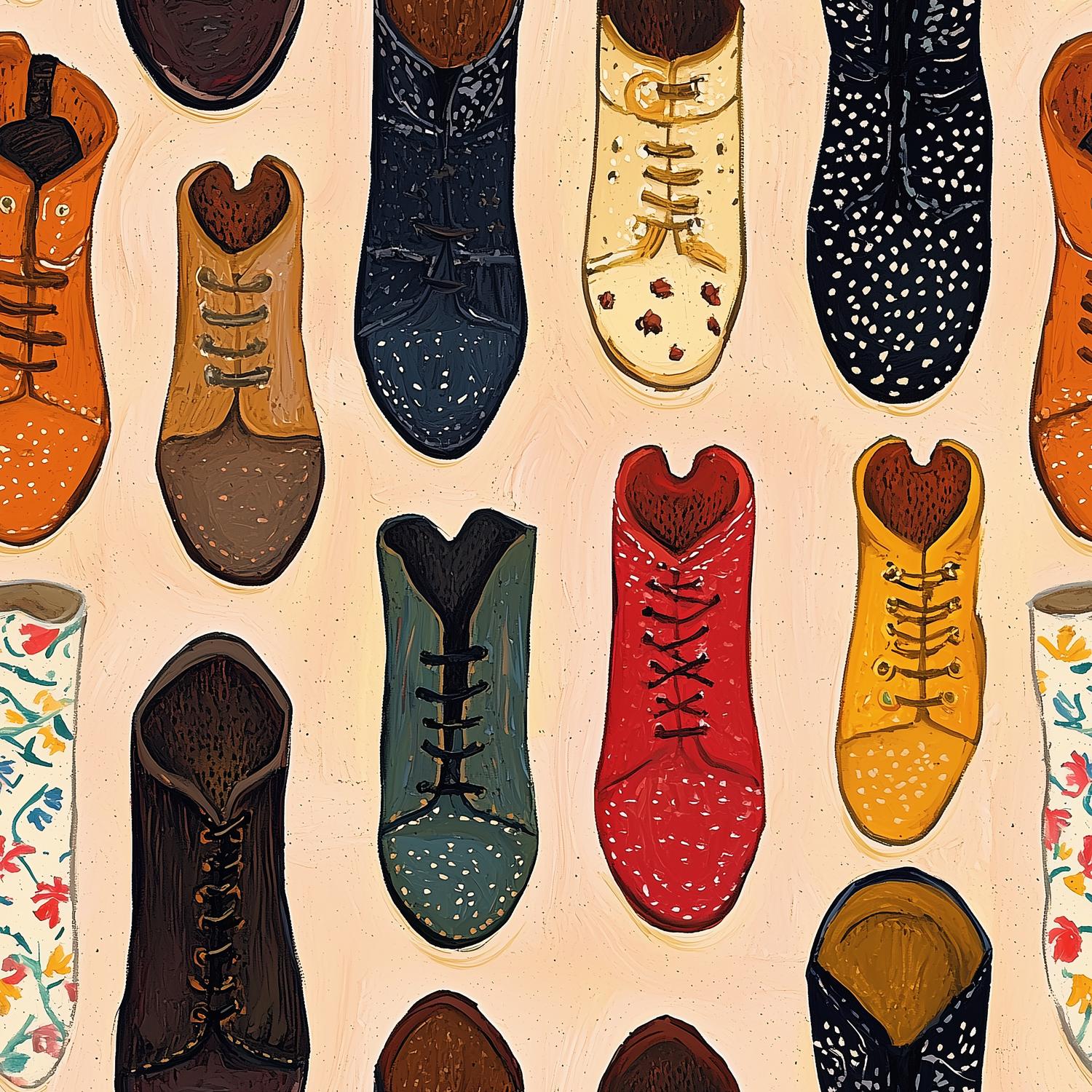 ZAPATOS VINTAGE ( EN 10 TEJIDOS DISTINTOS )