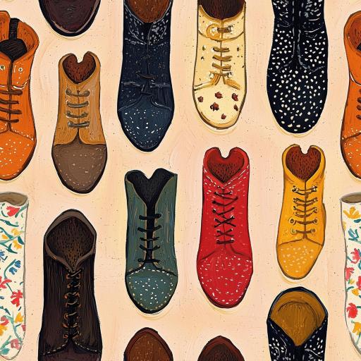 ZAPATOS VINTAGE ( EN 10 TEJIDOS DISTINTOS )