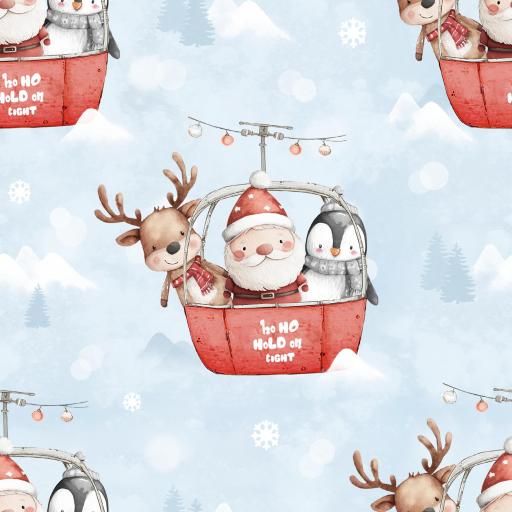   PAPÁ NOEL TELEFÉRICO    ( EN 10 TEJIDOS DISTINTOS )