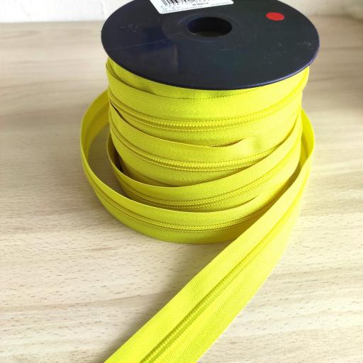 CREMALLERA CONTINUA NYLON  MAYA 5  AMARILLO FLÚOR