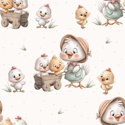 FAMILIA DE PATOS    ( EN 10 TEJIDOS DISTINTOS )