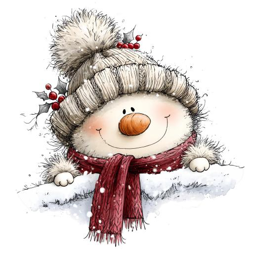 TRANSFER DTF MUÑECO DE NIEVE NAVIDAD 10  ( 12/14 cm )  [0]