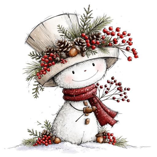 TRANSFER DTF MUÑECO DE NIEVE NAVIDAD 11  ( 12/14 cm )  [0]