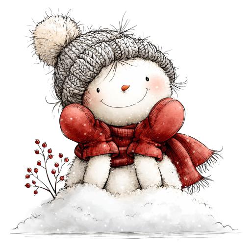 TRANSFER DTF MUÑECO DE NIEVE NAVIDAD 13  ( 12/14 cm )  [0]