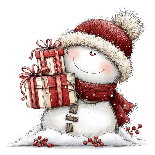TRANSFER DTF MUÑECO DE NIEVE NAVIDAD 17 ( 12/14 cm )  [0]