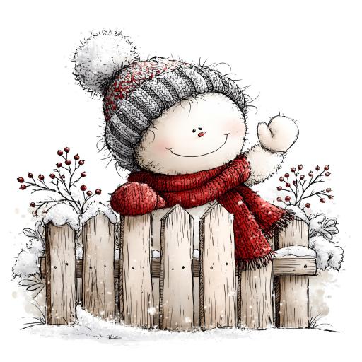 TRANSFER DTF MUÑECO DE NIEVE NAVIDAD 18 ( 12/14 cm )  [0]