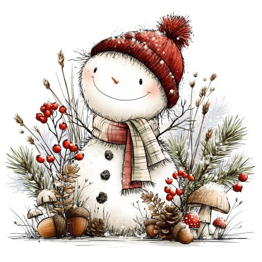 TRANSFER DTF MUÑECO DE NIEVE NAVIDAD 23 ( 12/14 cm )  [0]