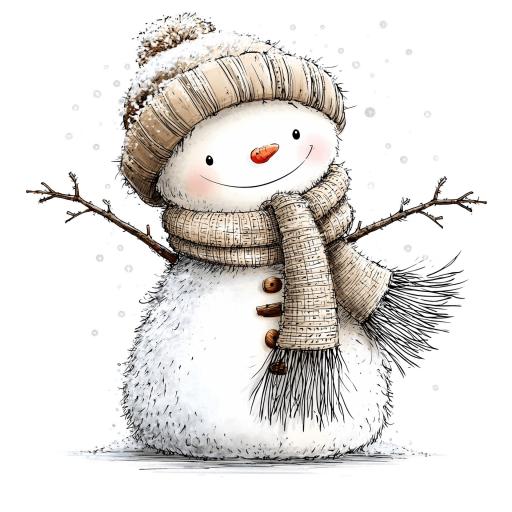 TRANSFER DTF MUÑECO DE NIEVE NAVIDAD 3  ( 12/14 cm )  [0]