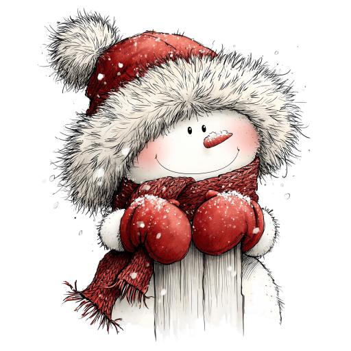TRANSFER DTF MUÑECO DE NIEVE NAVIDAD 30 ( 12/14 cm )  [0]