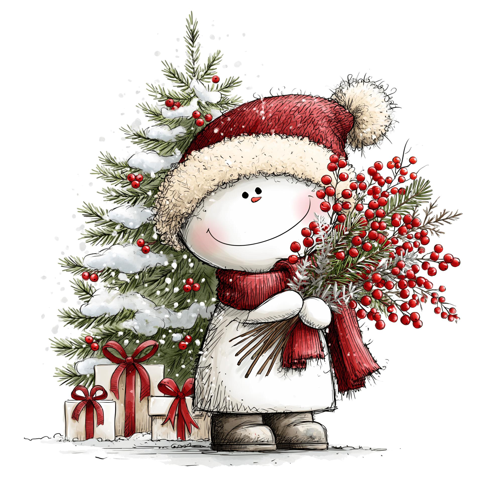 TRANSFER DTF MUÑECO DE NIEVE NAVIDAD 31 ( 12/14 cm )