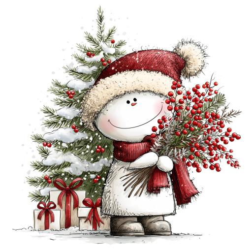 TRANSFER DTF MUÑECO DE NIEVE NAVIDAD 31 ( 12/14 cm )