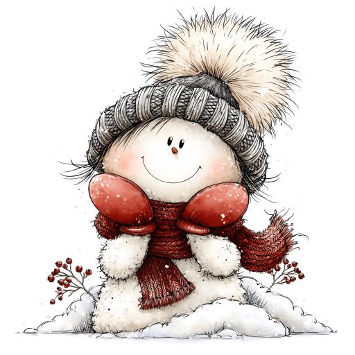 TRANSFER DTF MUÑECO DE NIEVE NAVIDAD 32 ( 12/14 cm )  [0]