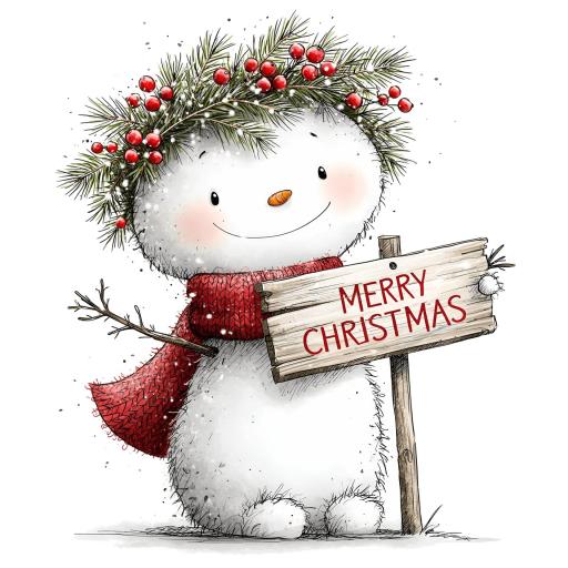 TRANSFER DTF MUÑECO DE NIEVE NAVIDAD 4  ( 12/14 cm )  [0]