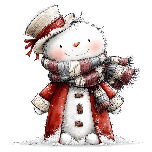 TRANSFER DTF MUÑECO DE NIEVE NAVIDAD 5 ( 12/14 cm )  [0]