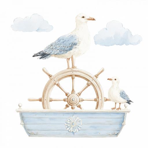 TRANSFER DTF  14 cm aprox SERIE MARINERO BABY CELESTE  [2]