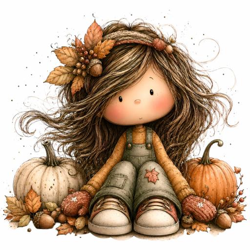 TRANSFER DTF NIÑAS DE OTOÑO  12 ( 12/14 cm )  [0]