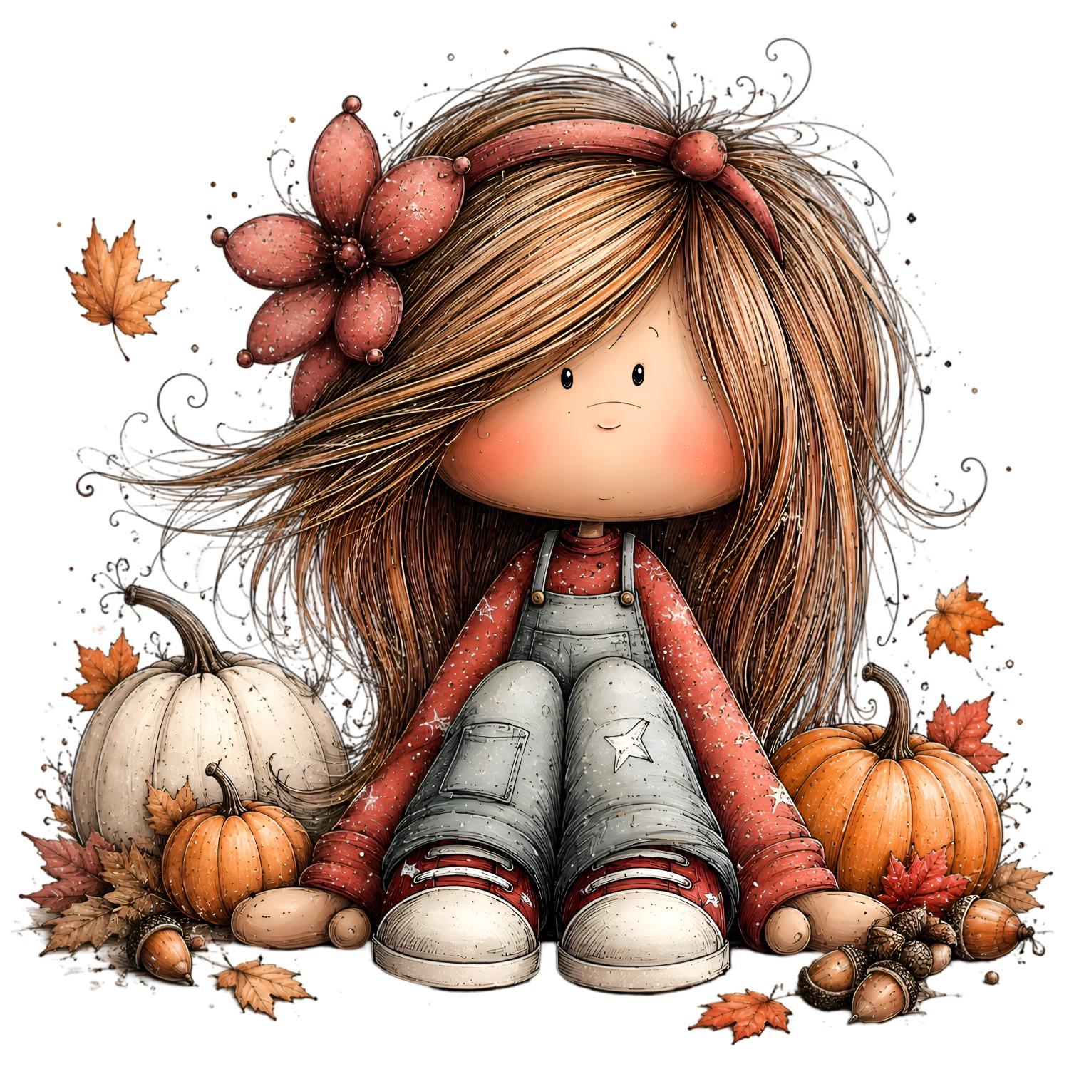 TRANSFER DTF NIÑAS DE OTOÑO 21 ( 12/14 cm )