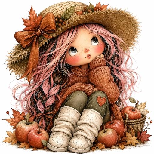 TRANSFER DTF NIÑAS DE OTOÑO 8  ( 12/14 cm )  [0]
