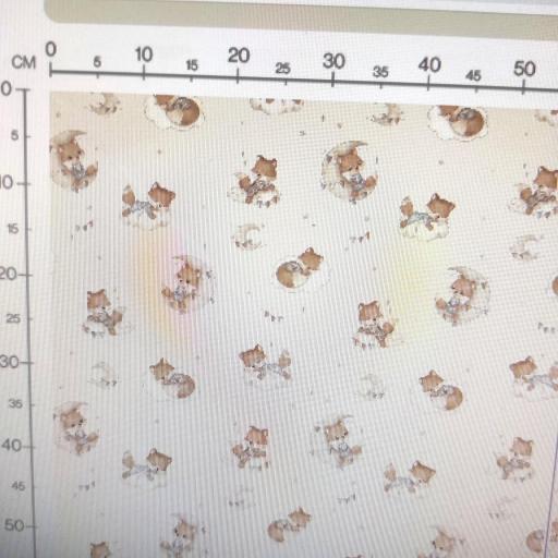 LINDO ZORRO DURMIENDO AZUL  ( EN 10 TEJIDOS DISTINTOS ) [1]