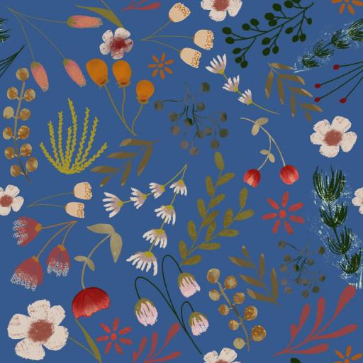  FLORAL AZUL ANTIQUE  ( EN 10 TEJIDOS DISTINTOS ) [0]