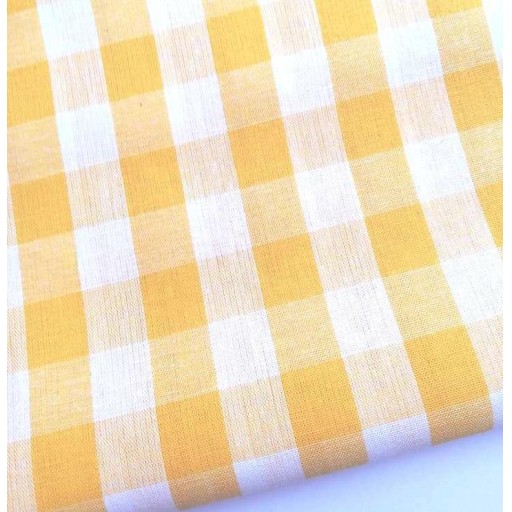  57 CM  VICHY AMARILLO   18 mm   ALGODÓN 
