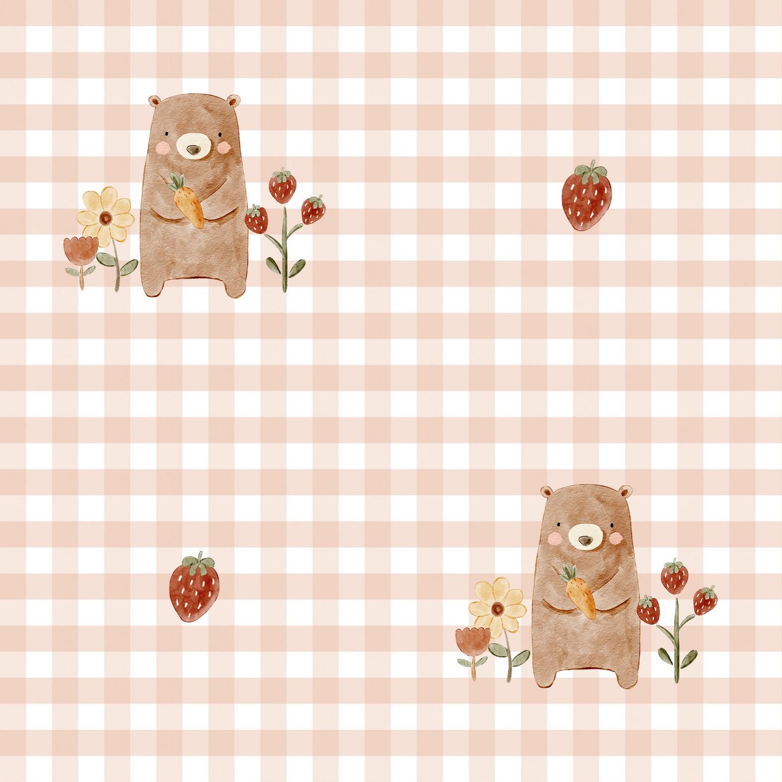 OSOS Y FRESAS VICHY   ( EN 10 TEJIDOS DISTINTOS )