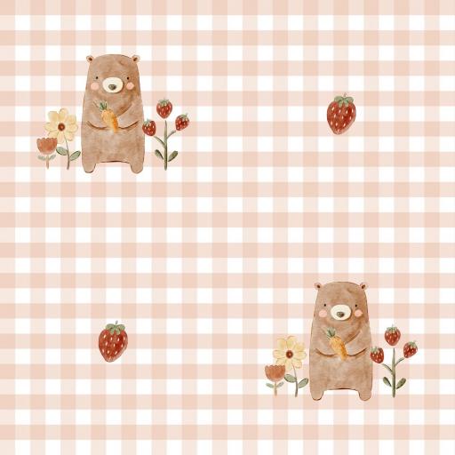 OSOS Y FRESAS VICHY   ( EN 10 TEJIDOS DISTINTOS )