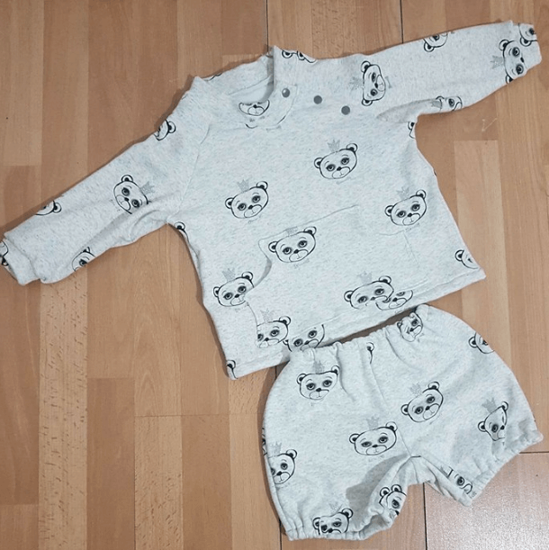 Conjunto bebé con tejido sudadera de osos