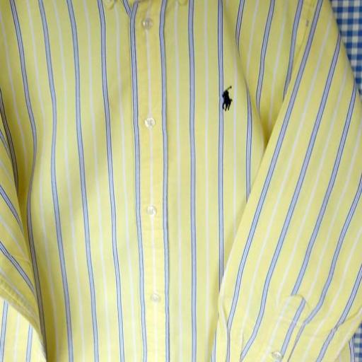 Camisa oxford amarilla con rayas Polo Ralph Lauren talla 7 [1]
