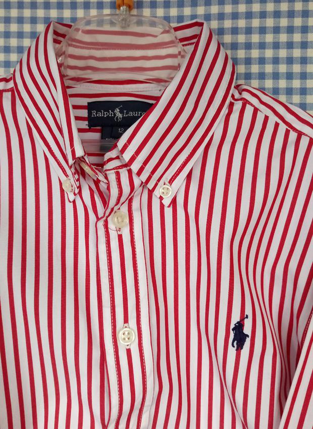 Increíble Red Malabares artesanal exclusivo Camisa popelín rayas rojas Polo Ralph Lauren talla 12  años comprar online en fraileayd.com