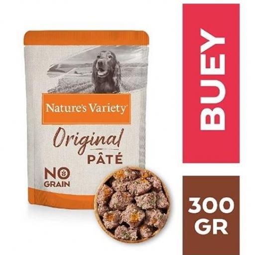 Nature's Variety Original No Grain - Paté para Perros Adultos con Buey - Caja 8 x 300 g [1]