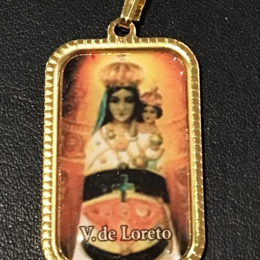 Virgen De Loreto. Italia Medalla 3x2 cm.